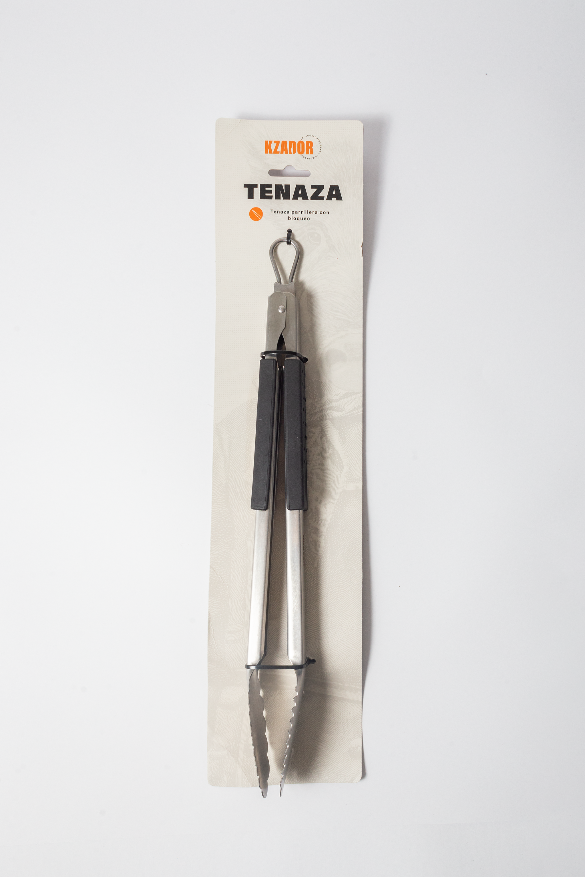 Tenaza parrillera con bloqueo